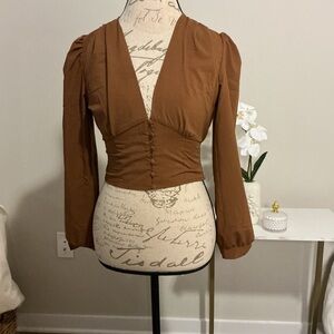 Elegant Brown Women's Top